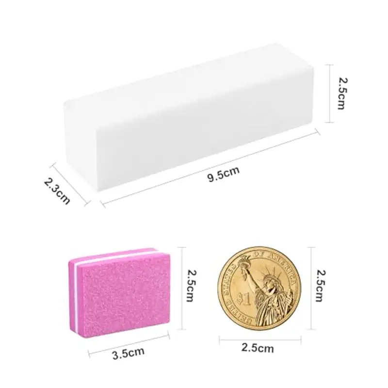Buffer Unghie Blocco, Nail Buffer Quadrato Spugna Buffer Unghie Professionale per Salone Unghie, Nail Art Fai da te a miniatura 2