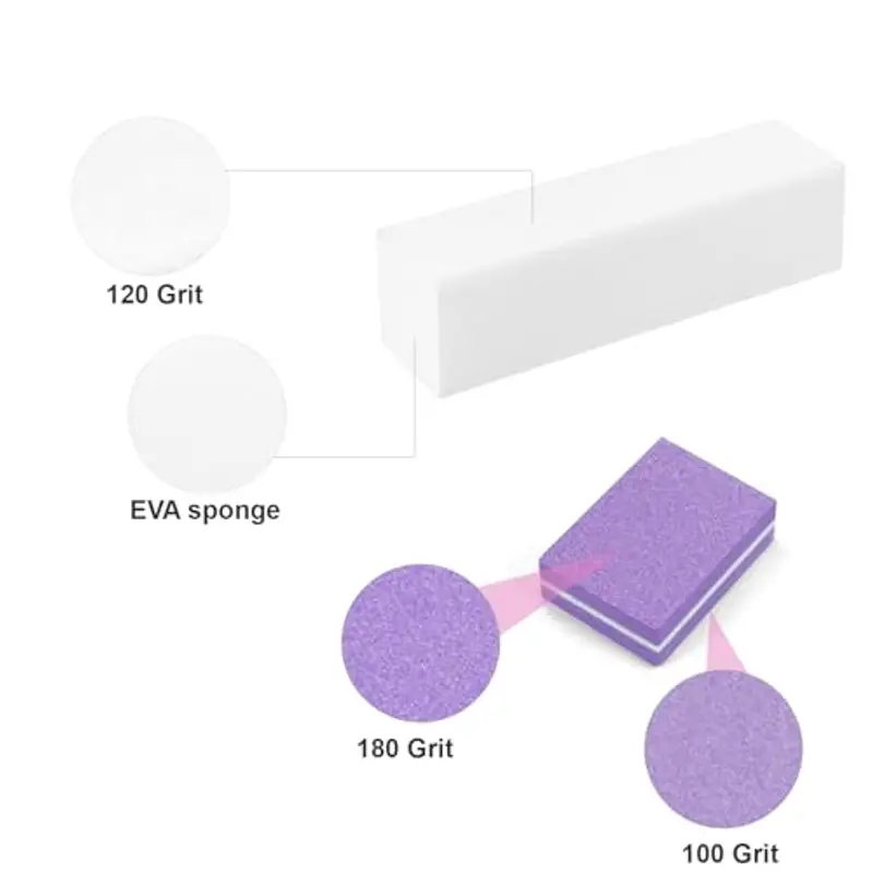 Buffer Unghie Blocco, Nail Buffer Quadrato Spugna Buffer Unghie Professionale per Salone Unghie, Nail Art Fai da te a miniatura 3