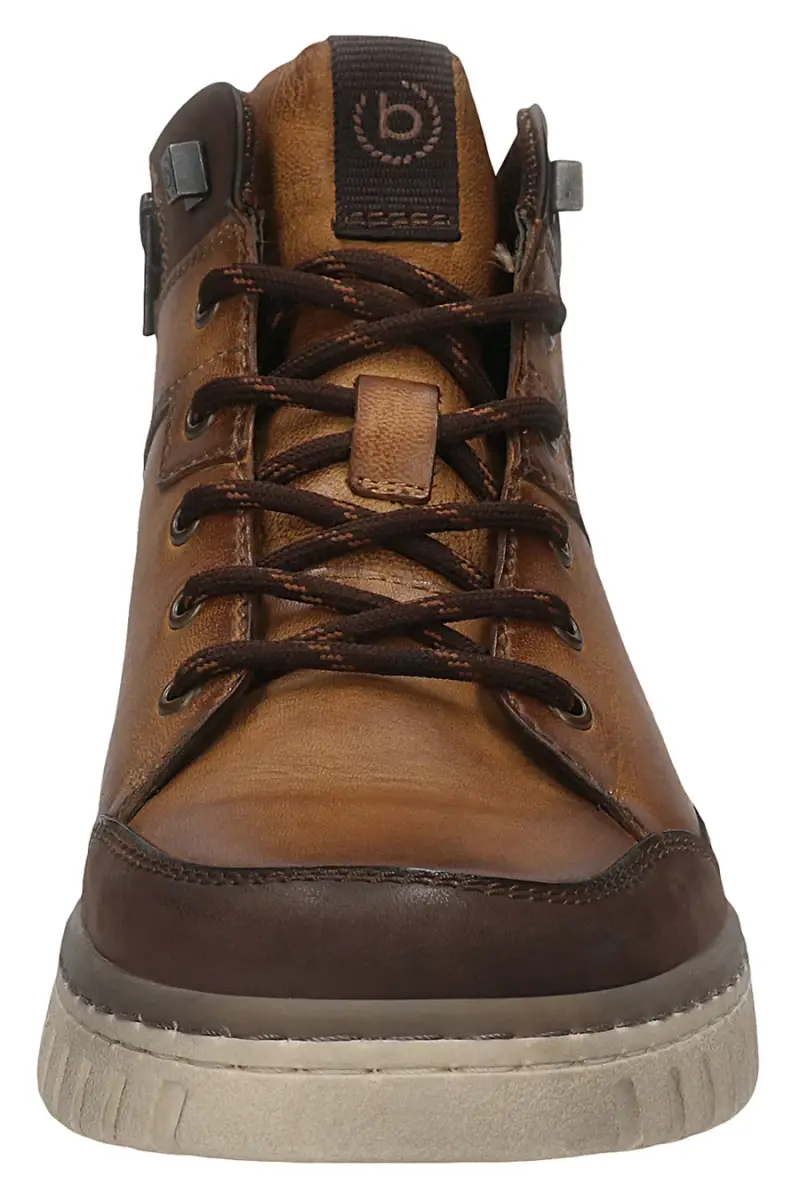 Anfibi marroni in vera pelle Bugatti 321ATG333235 [COGNAC] miniatura 4