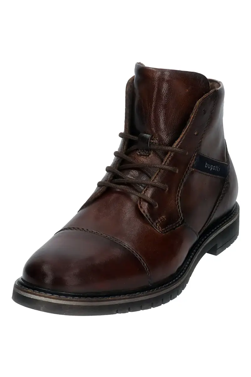 Anfibi marroni in vera pelle con punta rinforzata Bugatti 3318373A4100 [MARRONE] miniatura 2