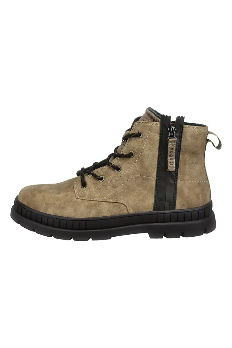 Anfibi taupe con lacci e zip laterale Bugatti 325AGA315500 [SABBIA]