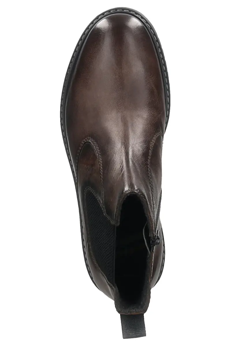 Chelsea boots marroni in pelle con suola carrarmato Bugatti 331AON323200 [GRIGIO] miniatura 5