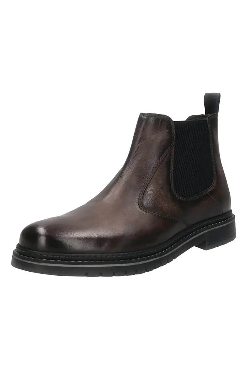Chelsea boots marroni in pelle con suola carrarmato Bugatti 331AON323200 [MARRONE] miniatura 2