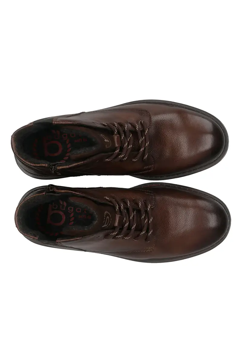 Polacchini marroni in vera pelle con logo laterale Bugatti 325ATE321000 [MARRONE] miniatura 5