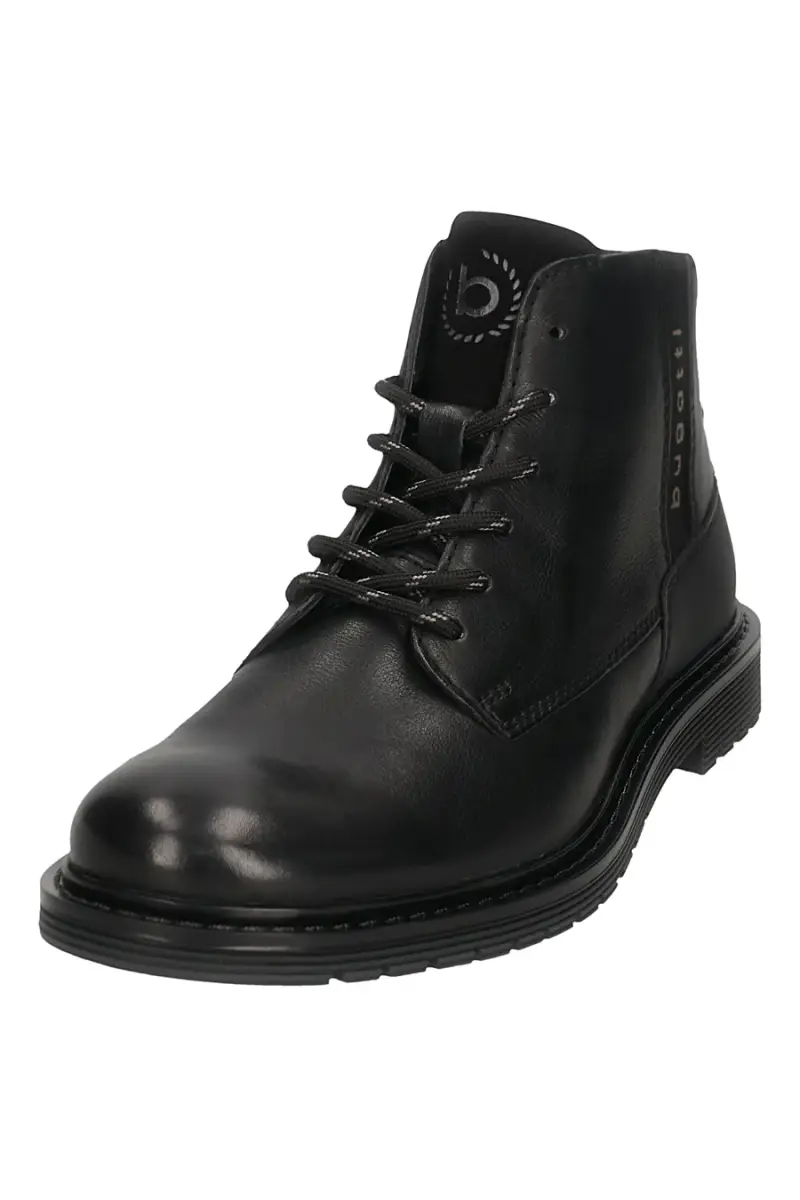 Polacchini neri in vera pelle con dettaglio logo Bugatti 325ATE321000 [NERO] miniatura 2