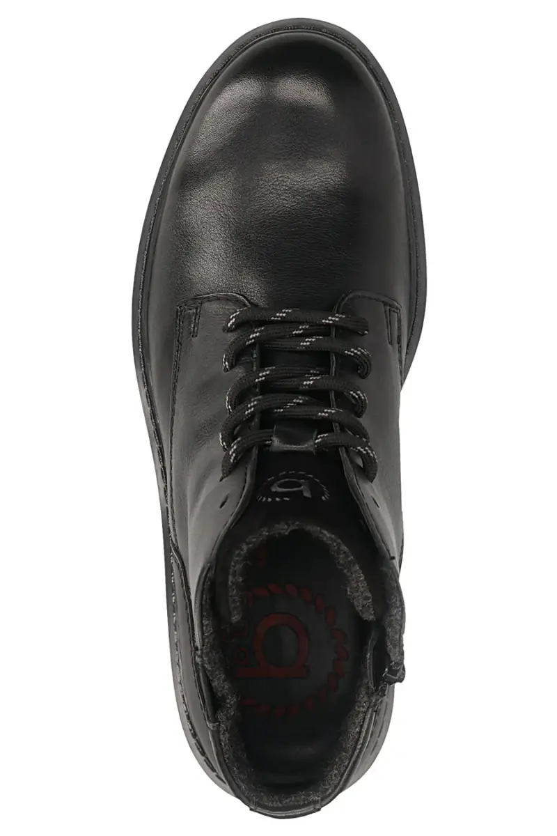 Polacchini neri in vera pelle con dettaglio logo Bugatti 325ATE321000 [NERO] miniatura 3