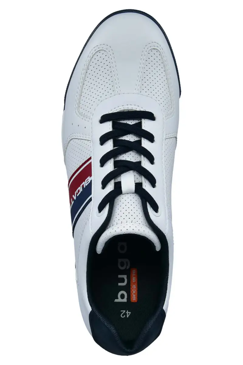 Scarpe bianche stringate con inserti blu Bugatti 325A381050002000 [BIANCO] miniatura 5