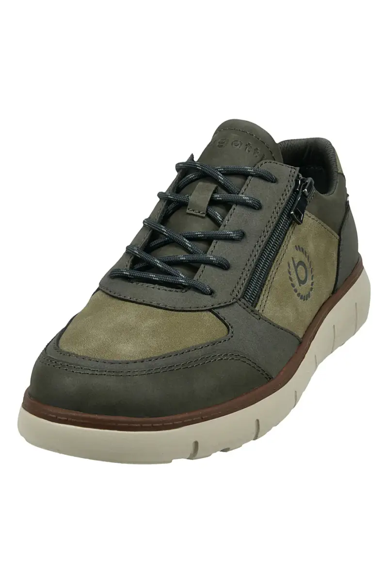 Scarpe verdi con zip laterale in materie sintetiche Bugatti 335ATN025050 [GRIGIO] miniatura 2