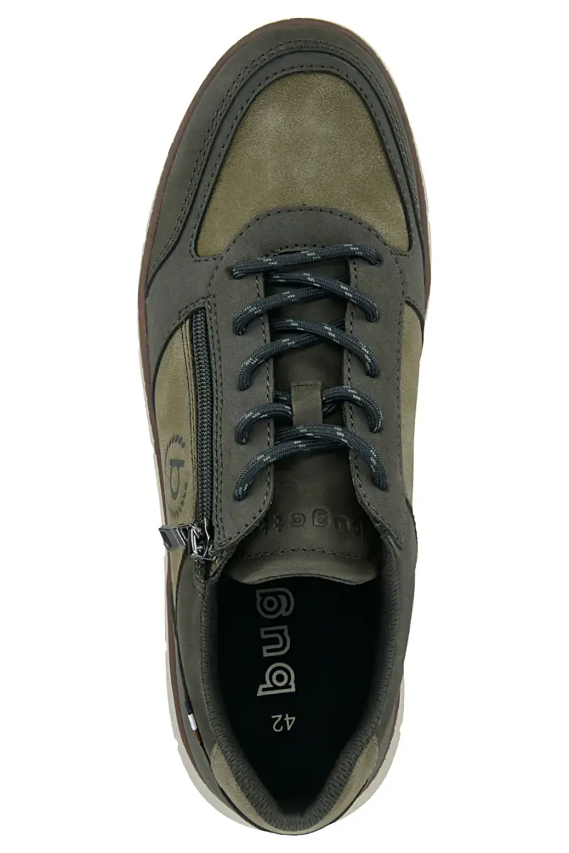 Scarpe verdi con zip laterale in materie sintetiche Bugatti 335ATN025050 [GRIGIO] miniatura 5