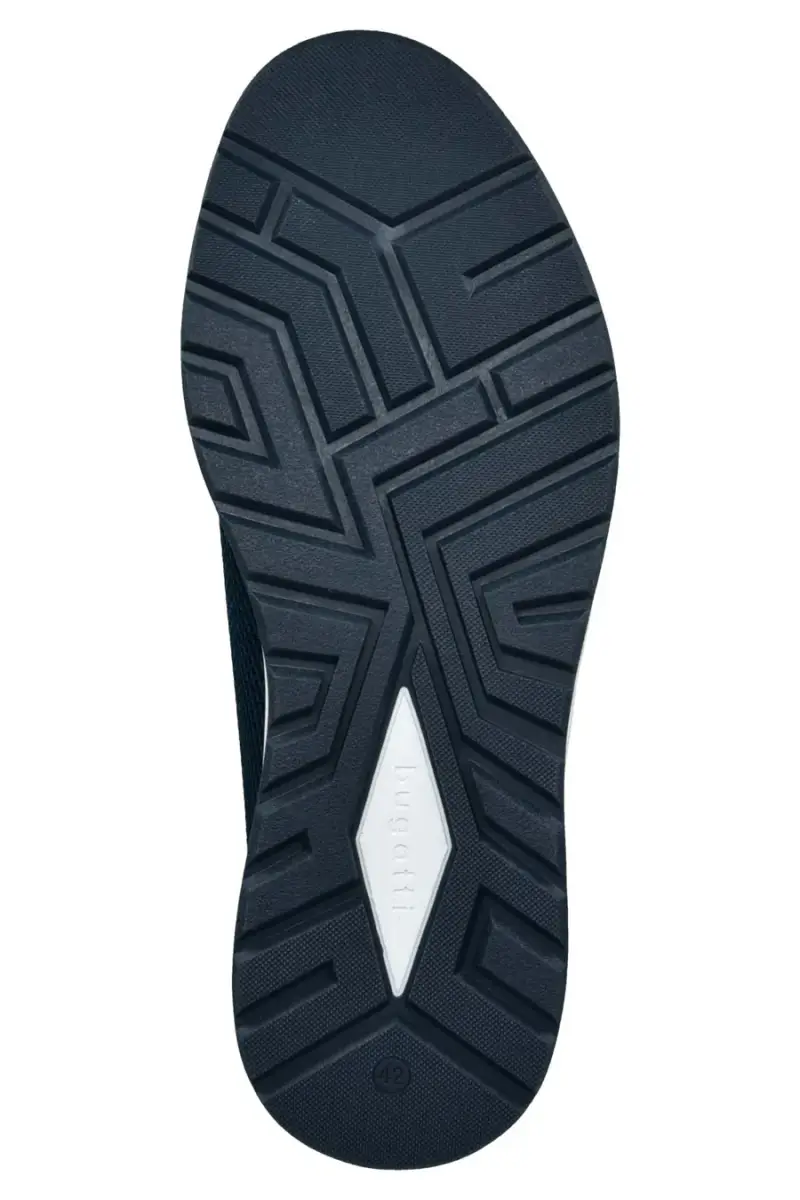 Sneakers blu con lacci e zip laterale Bugatti 331AFB0569004100 [BLUE] miniatura 4