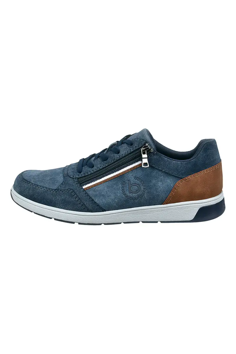 Sneakers blu con lacci e zip laterale Bugatti 3333071350004000 [BLUE]
