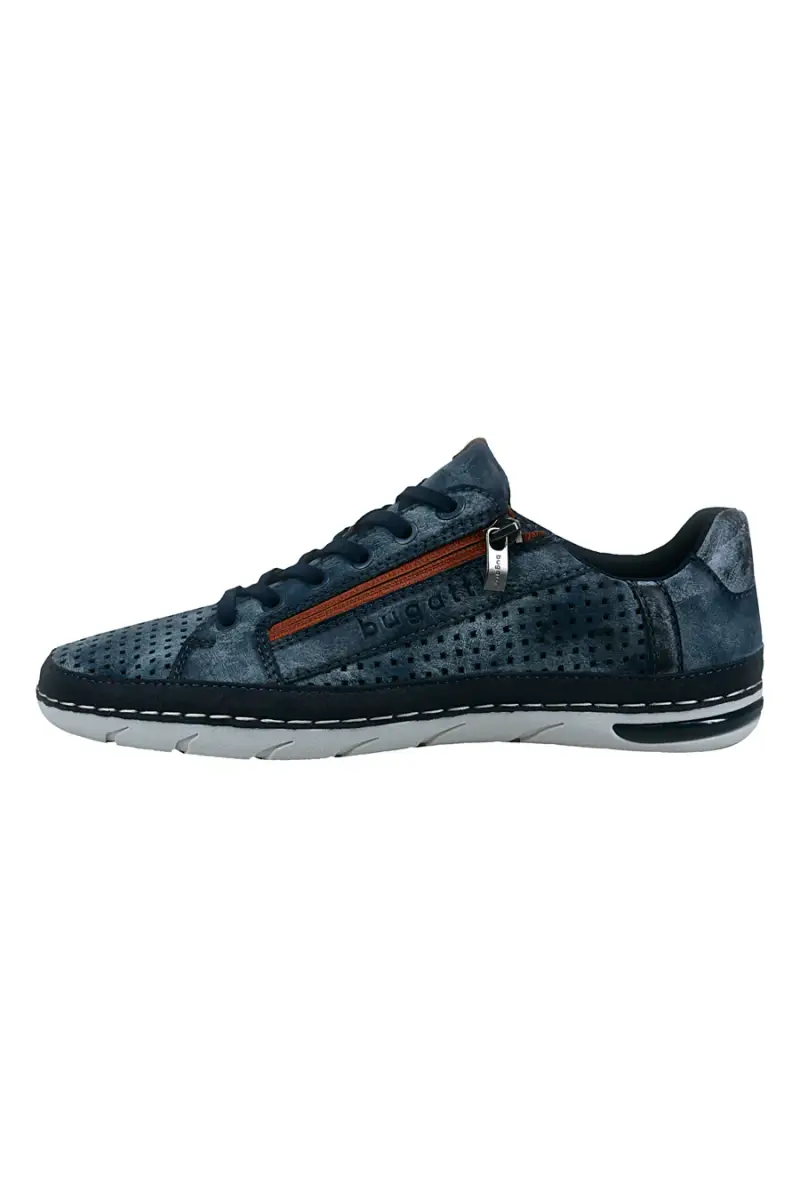 Sneakers blu traforate con zip Bugatti 321ASG0550004100 [BLUE]