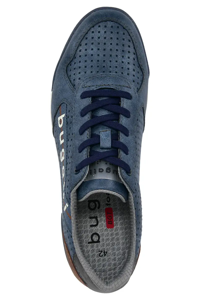 Sneakers da uomo blu traforate Bugatti 321A380150004000 [BLUE] miniatura 5
