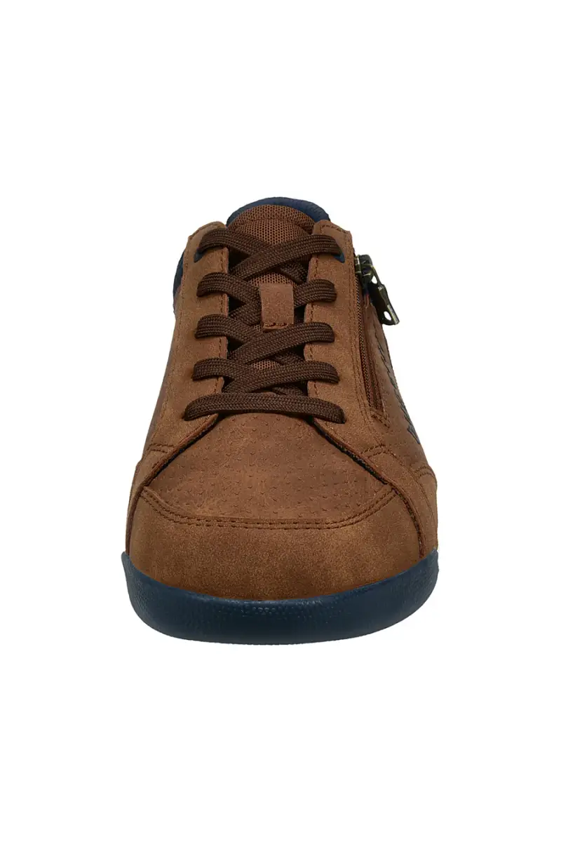 Sneakers da uomo marroni con cerniera laterale Bugatti 325A380950696341 [MARRONE] miniatura 5