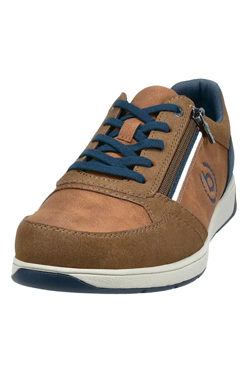 Sneakers da uomo marroni con cerniera laterale Bugatti 3333071350006300 [MARRONE] miniatura 2