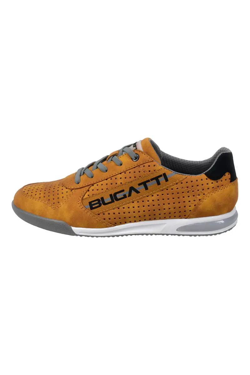Sneakers da uomo ocra traforate con suoletta estraibile Bugatti 321A380150005000 [GIALLO]