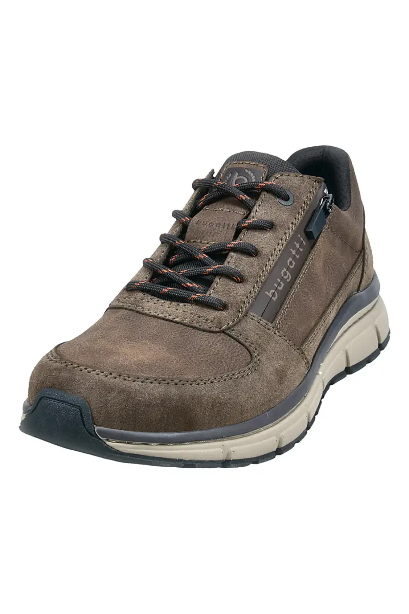 Sneakers marroni con zip Bugatti 332-AOS01-5500 [MARRONE] miniatura 2