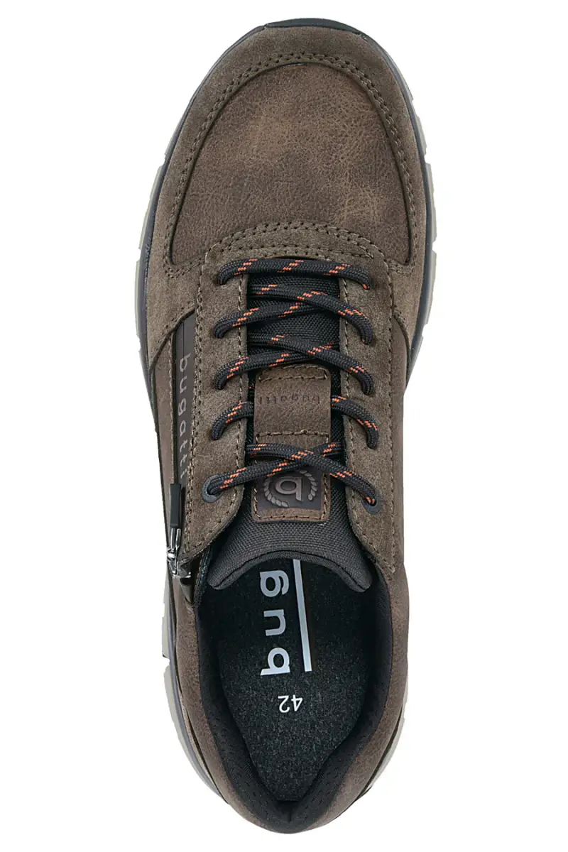 Sneakers marroni con zip Bugatti 332-AOS01-5500 [MARRONE] miniatura 3