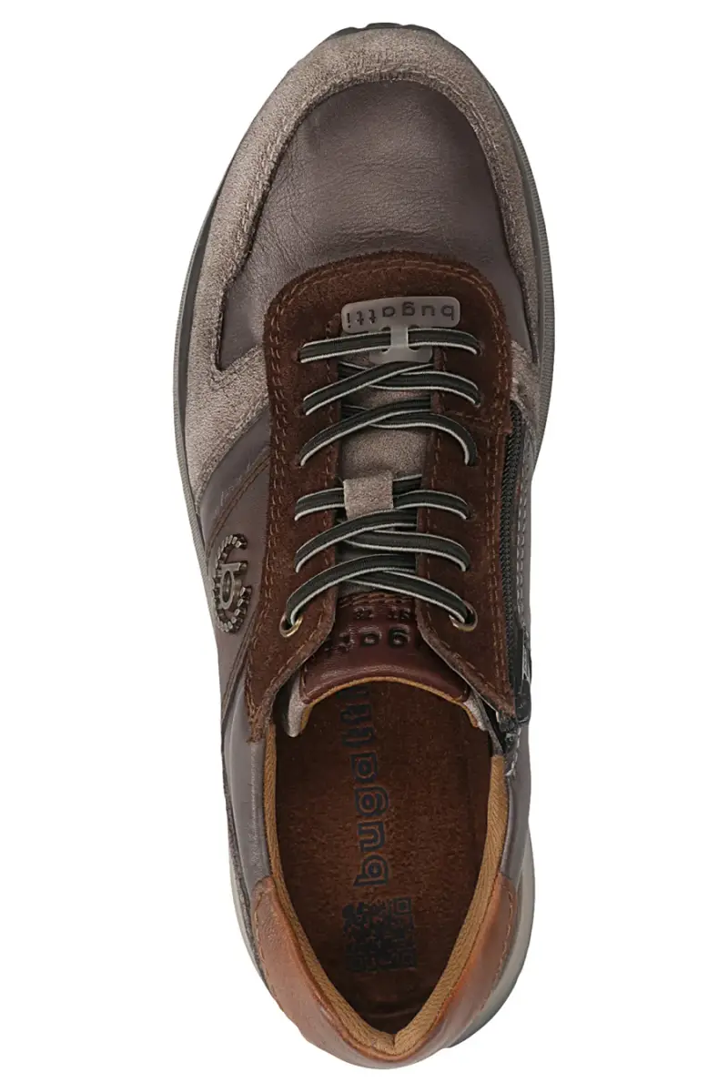 Sneakers marroni in vera pelle Bugatti 331APA041441 [MARRONE] miniatura 3