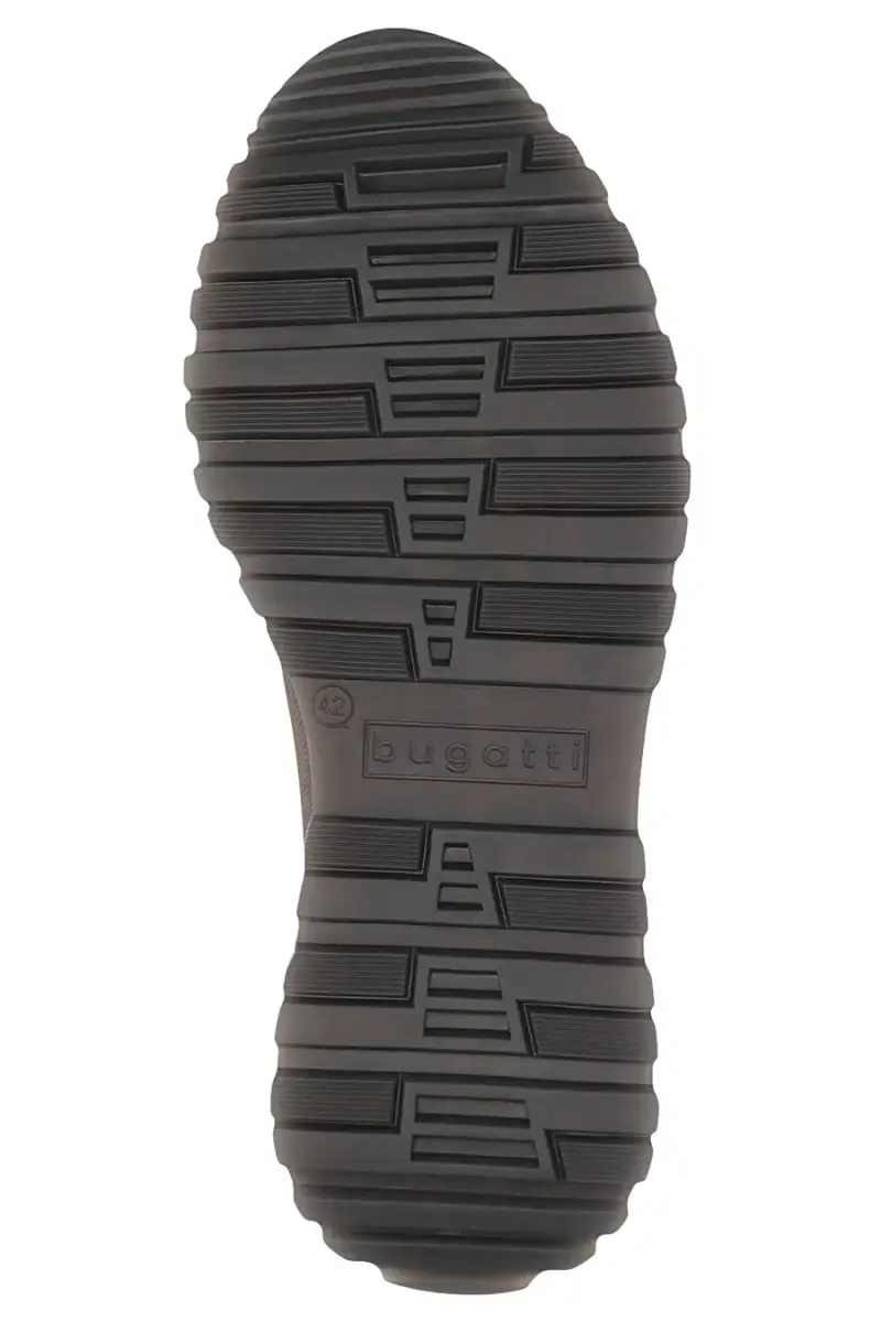 Sneakers marroni in vera pelle con zip laterale Bugatti 331AG8094100 [MARRONE] miniatura 4