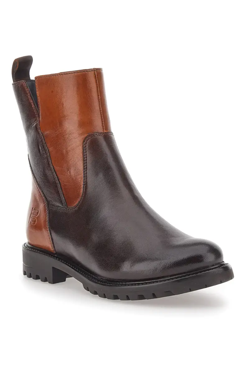 Stivaletti Bicolore Vera Pelle Bugatti 1152 [COGNAC] miniatura 2