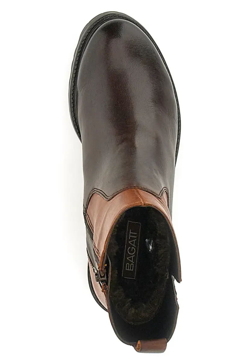 Stivaletti Bicolore Vera Pelle Bugatti 1152 [COGNAC] miniatura 5