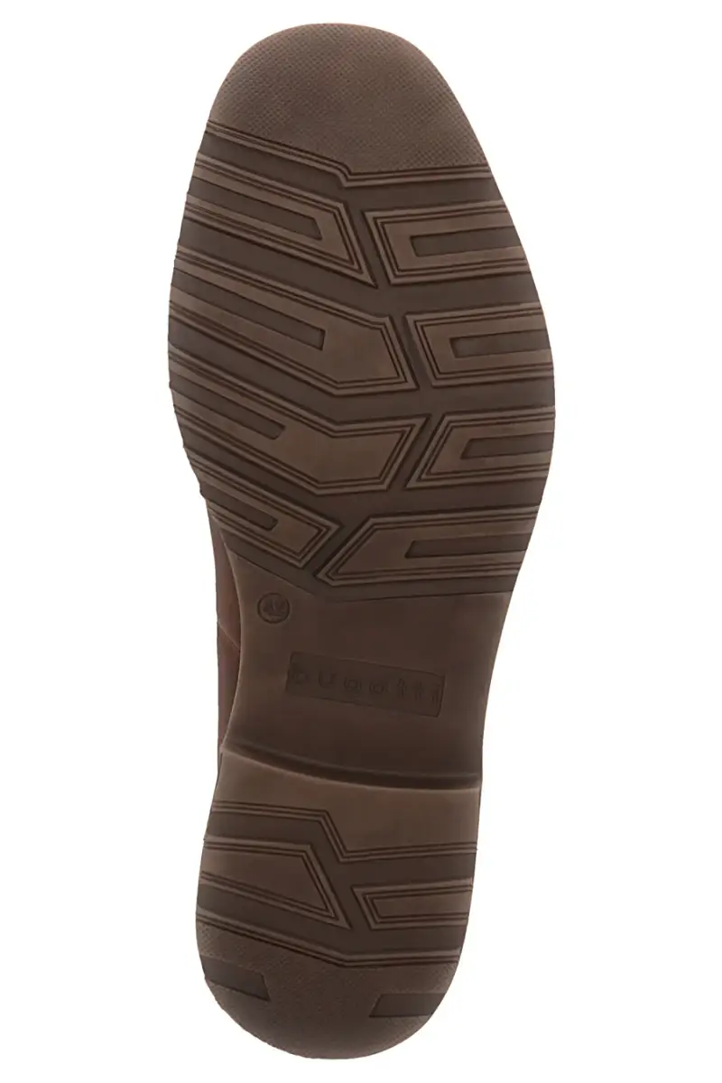 Stivaletti marroni in pelle con inserti elasticizzati Bugatti 325A0U3J3500 [COGNAC] miniatura 5