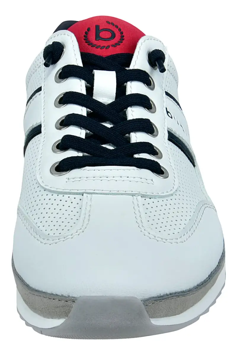 Stringate Bianche e Grigie con Tomaia Traforata in Pelle BUGATTI 321A3A01 [BIANCO miniatura 3