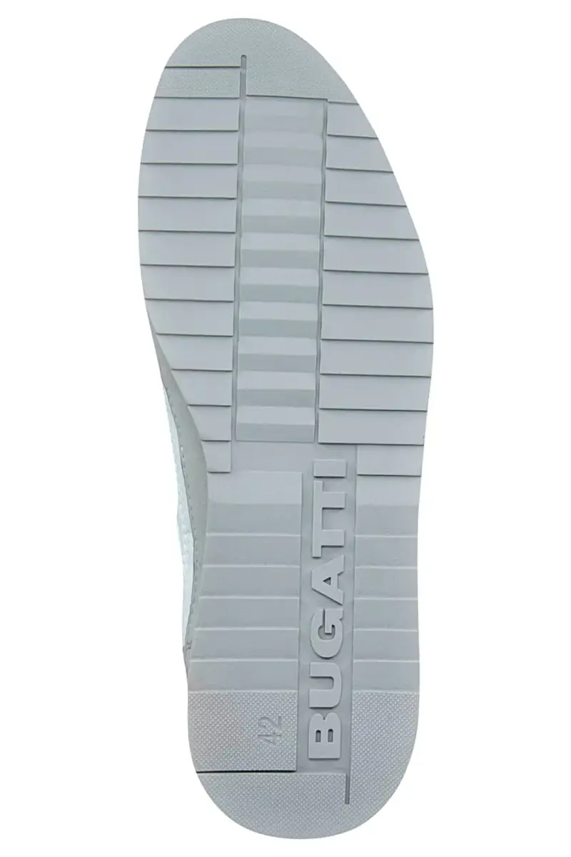 Stringate Bianche e Grigie con Tomaia Traforata in Pelle BUGATTI 321A3A01 [BIANCO miniatura 5