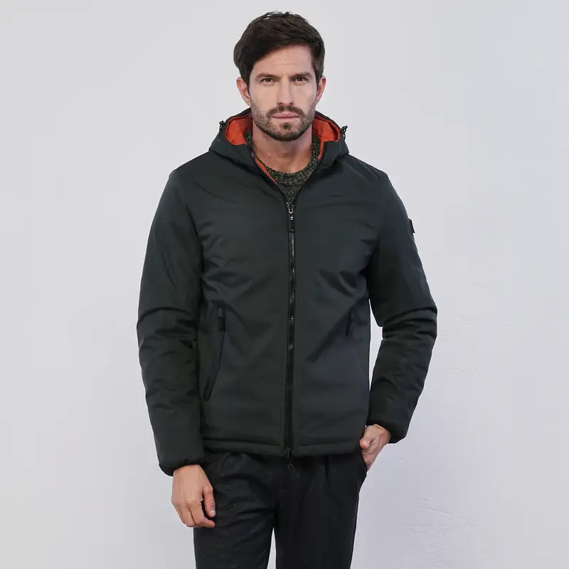 Giacca verde da uomo con zip
