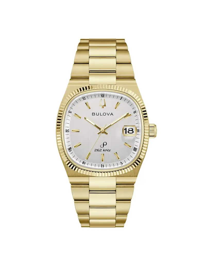 Orologio BULOVA Super Seville 97B223 cinturino in acciaio dorato quadrante bianco