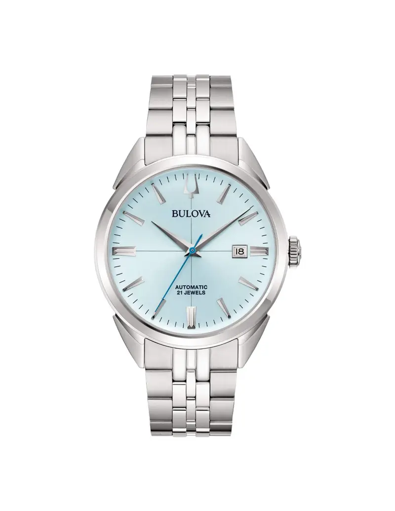 Orologio BULOVA Sutton Automatic 96B423 cinturino in acciaio quadrante blu ghiaccio