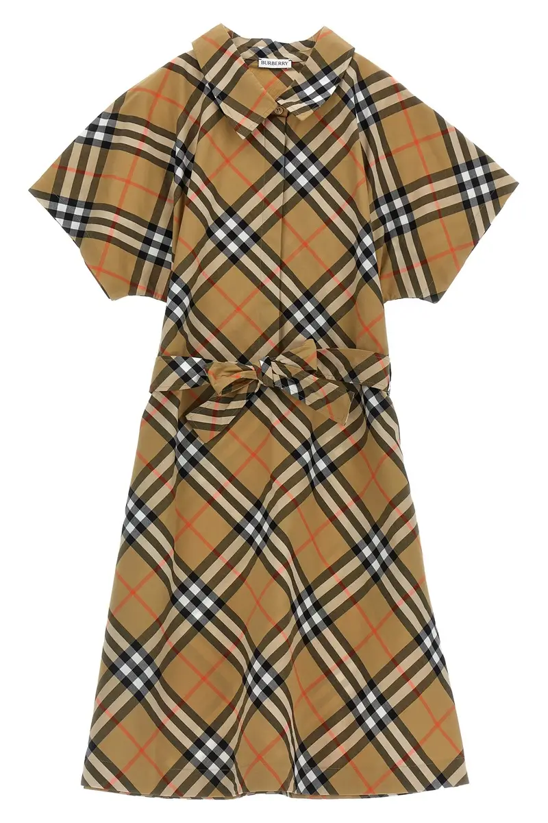 Abito Chemisier Check Beige