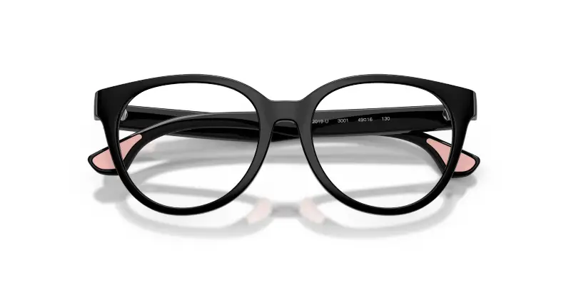 Bambino Burberry JB2019U 3001 Montature da vista Iniettato Nero Trasparente Pantos Normale miniatura 2