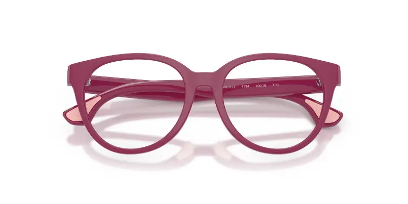 Bambino Burberry JB2019U 4134 Montature da vista Iniettato Viola Trasparente Pantos Normale miniatura 2