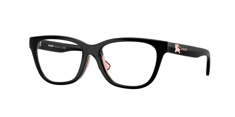 Bambino Burberry JB2020U 3001 Montature da vista Iniettato Nero Trasparente Cat Eye Normale