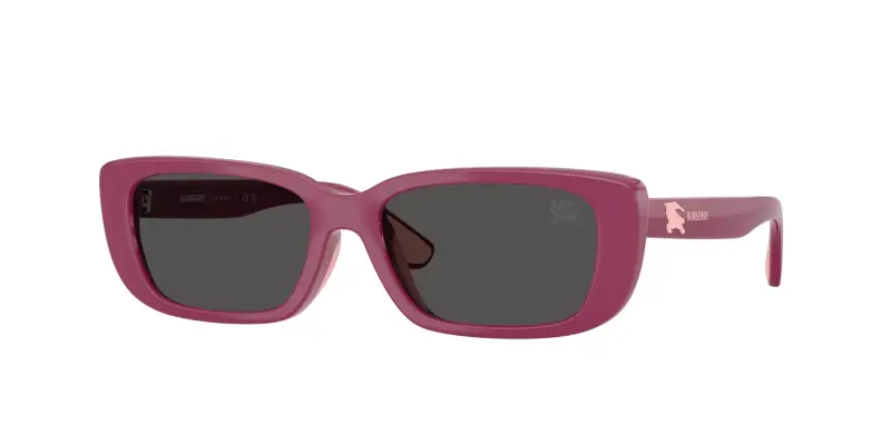 Bambino Burberry JB4006U 413487 Occhiali da sole Iniettato Viola Grigio Squadrata Normale