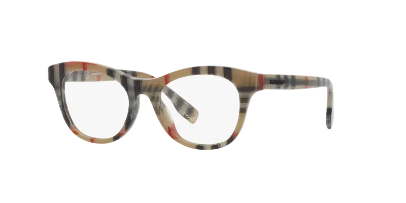 Burberry Bambino JB2007 3778 Montature da vista Acetato Marrone Trasparente Cat Eye Normale miniatura 2