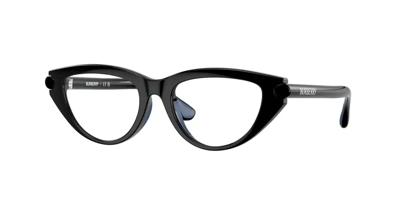 Burberry Bambino JB2011U 3001 Montature da vista Iniettato Nero Trasparente Cat Eye Normale