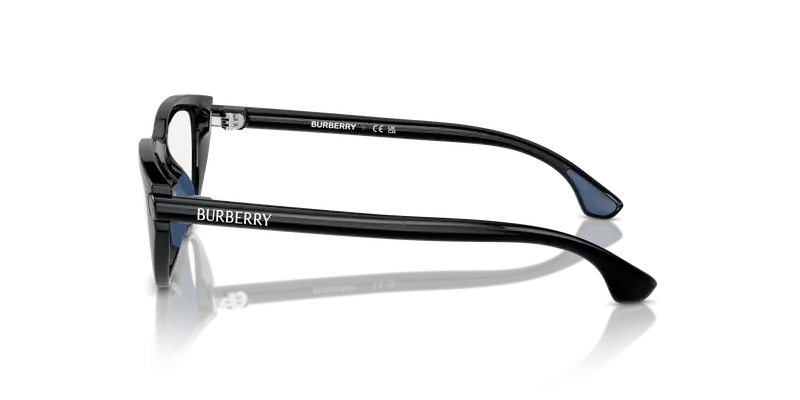 Burberry Bambino JB2011U 3001 Montature da vista Iniettato Nero Trasparente Cat Eye Normale miniatura 3