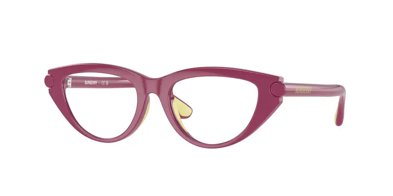 Burberry Bambino JB2011U 4134 Montature da vista Iniettato Rosa Trasparente Cat Eye Normale