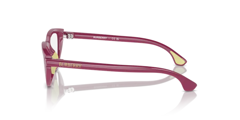 Burberry Bambino JB2011U 4134 Montature da vista Iniettato Rosa Trasparente Cat Eye Normale miniatura 3