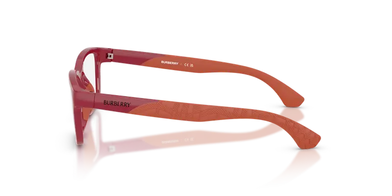 Burberry Bambino JB2015U 4181 Montature da vista Iniettato Rosso Trasparente Squadrata Normale miniatura 3