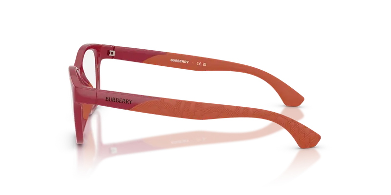 Burberry Bambino JB2016U 4181 Montature da vista Iniettato Rosso Trasparente Squadrata Normale miniatura 3