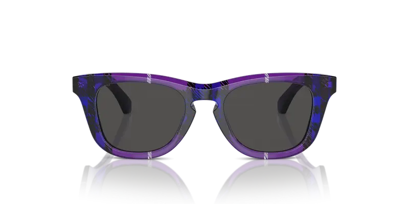 Burberry Bambino JB4002 411387 Occhiali da sole Acetato Viola Grigio Squadrata Normale miniatura 2