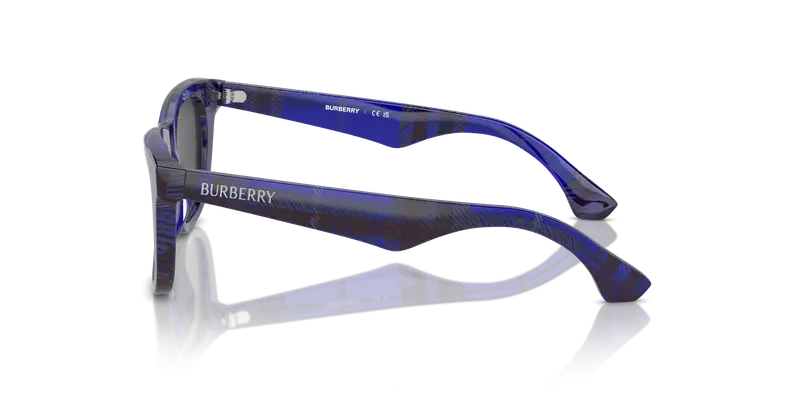 Burberry Bambino JB4002 411480 Occhiali da sole Acetato Blu Blu Squadrata Normale miniatura 3