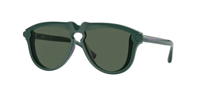 Burberry Bambino JB4003U  413071 Occhiali da sole Iniettato Verde Verde Pilot Normale