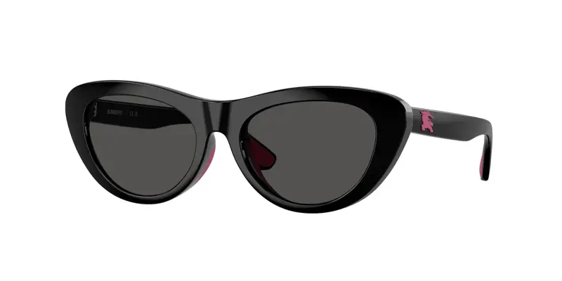 Burberry Bambino JB4004U  300187 Occhiali da sole Iniettato Nero Grigio Cat Eye Normale