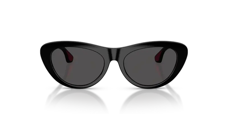 Burberry Bambino JB4004U 300187 Occhiali da sole Iniettato Nero Grigio Cat Eye Normale miniatura 2