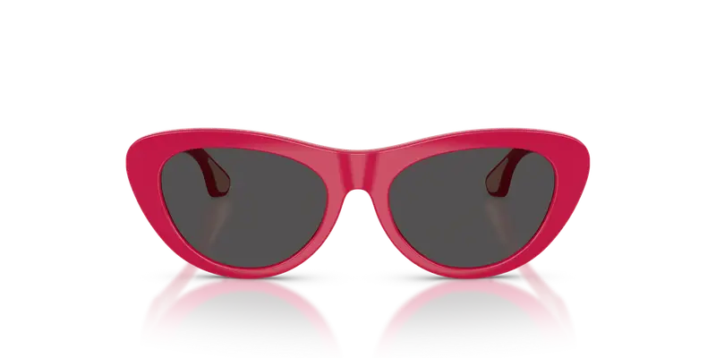 Burberry Bambino JB4004U 413187 Occhiali da sole Iniettato Rosa Grigio Cat Eye Normale miniatura 2